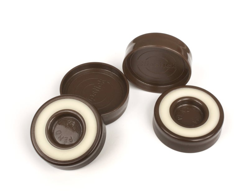 Slipstick CB525 1-3/4" Furniture Leg Coaster Cups / Floor Protectors (set of 4) Round, Chocolate Color - Image 2